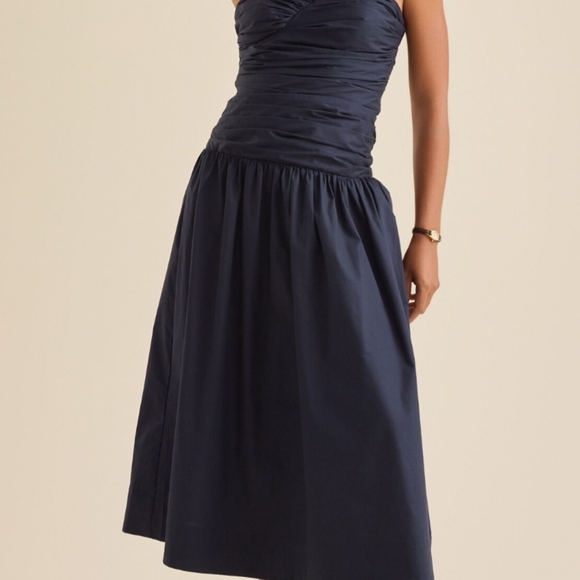 Altar'd State Midnight Blue Strapless Midi Dress - Picture 3 of 12